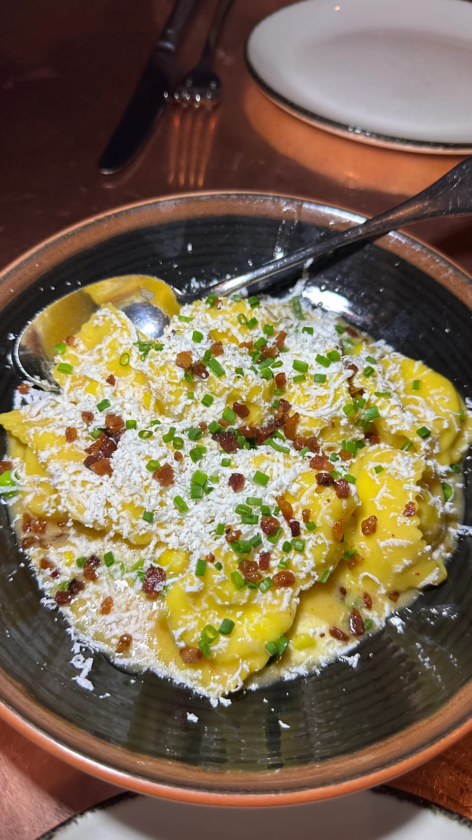 Buccan's sweet corn agnolotti