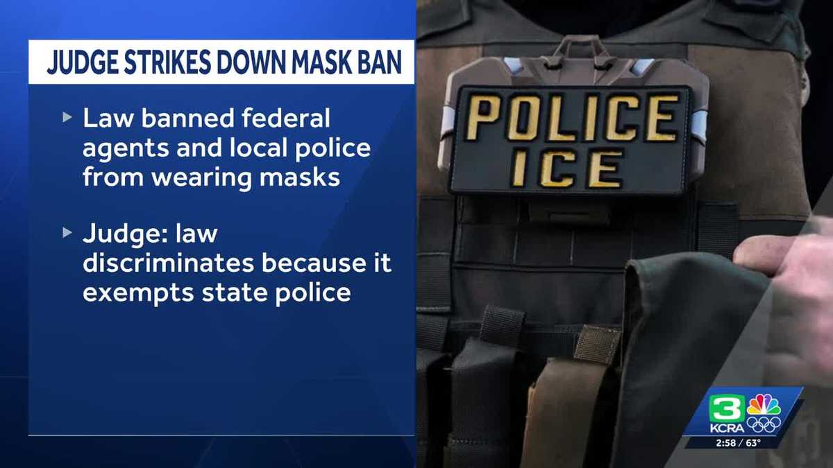 Federal judge blocks California law banning masks for law enforcement