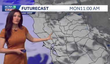 A breezy and cloudy Monday will mark the start of a stormier weather pattern