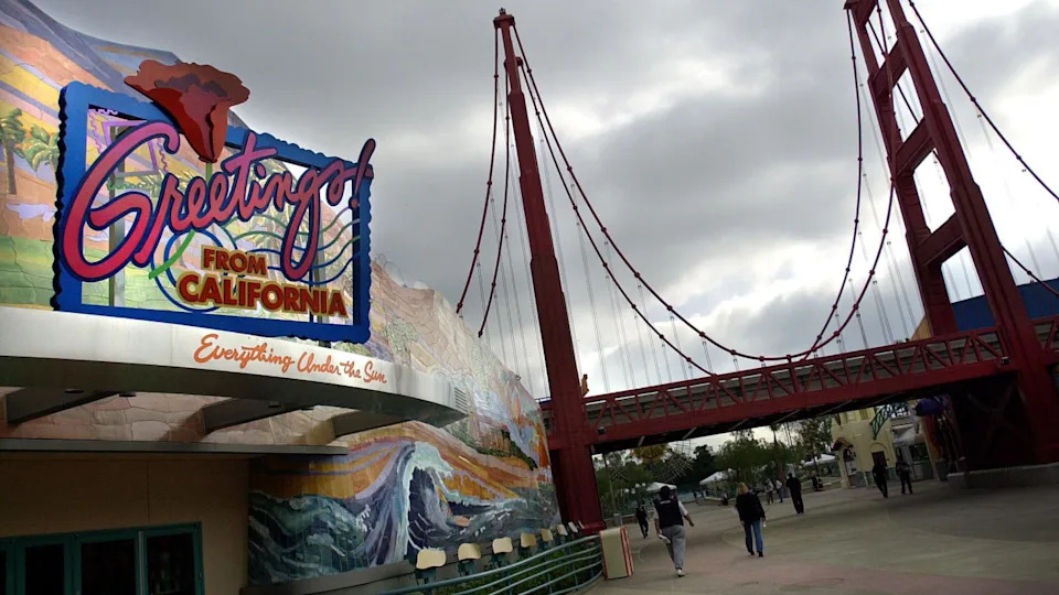 The original entrance to Disney California AdventureGetty