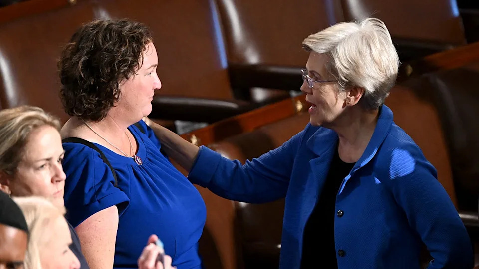 Rep. Katie Porter and Sen. Elizabeth Warren in 2023