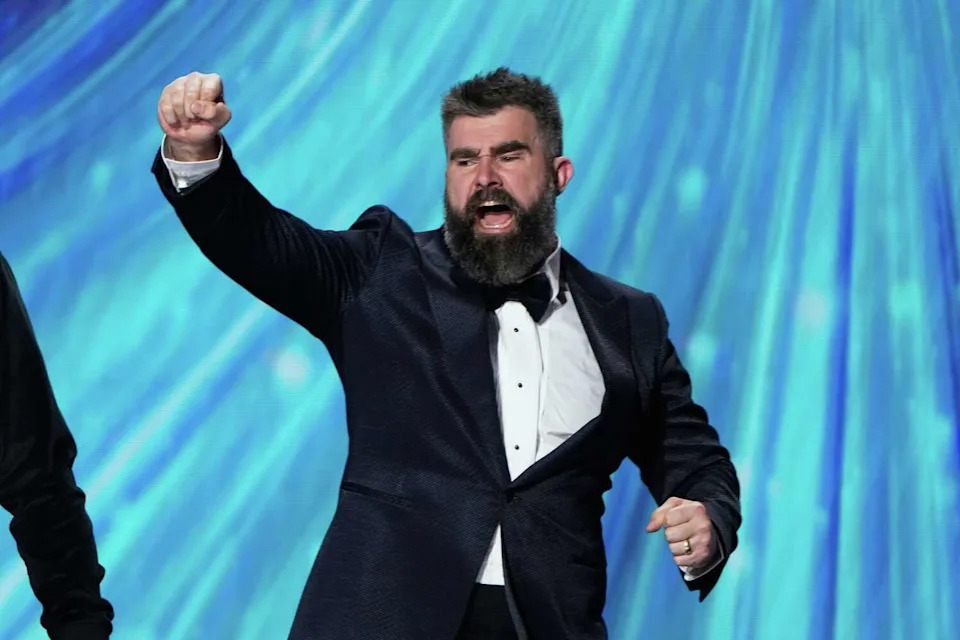 Jason Kelce at the NFL Honors award show, Thursday, Feb. 5, 2026, in San Francisco. (Charlie Riedel/Associated Press)