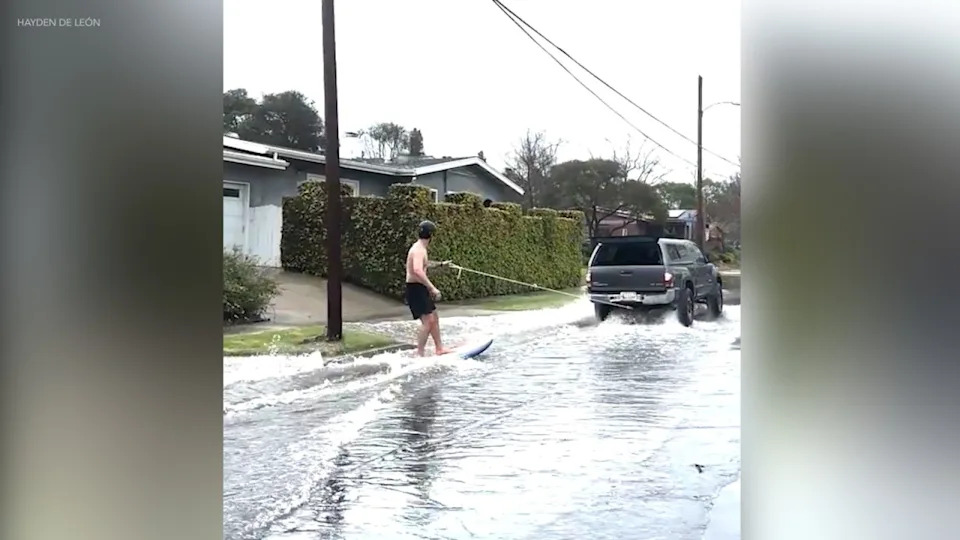 Long Beach street surfing