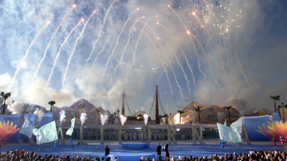 The grand opening of Disney's California Adventure kicked off with fireworksGetty