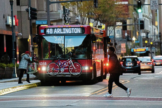 Pedestrian hit by bus in Oakland ‘up and walking’
