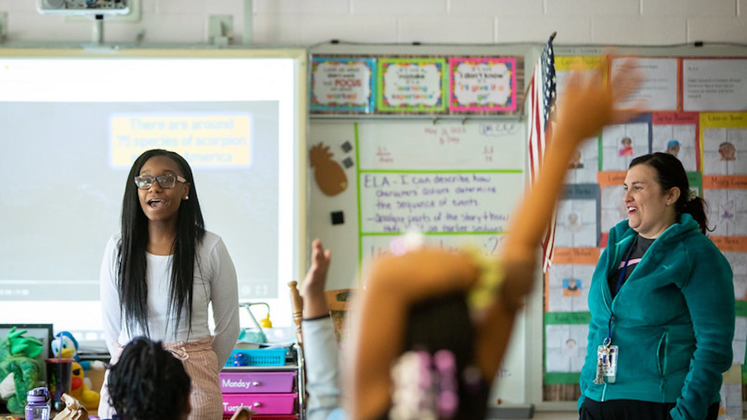 Four teachers were placed at the BUILD Community School in Buffalo, NY under the Urban Teacher Residency program in May 2023. Photographer: Meredith Forrest Kulwicki. Courtesy of the program's director, Amanda Winkelsas. 