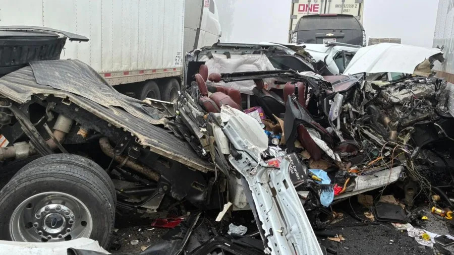 Central Valley pile-up