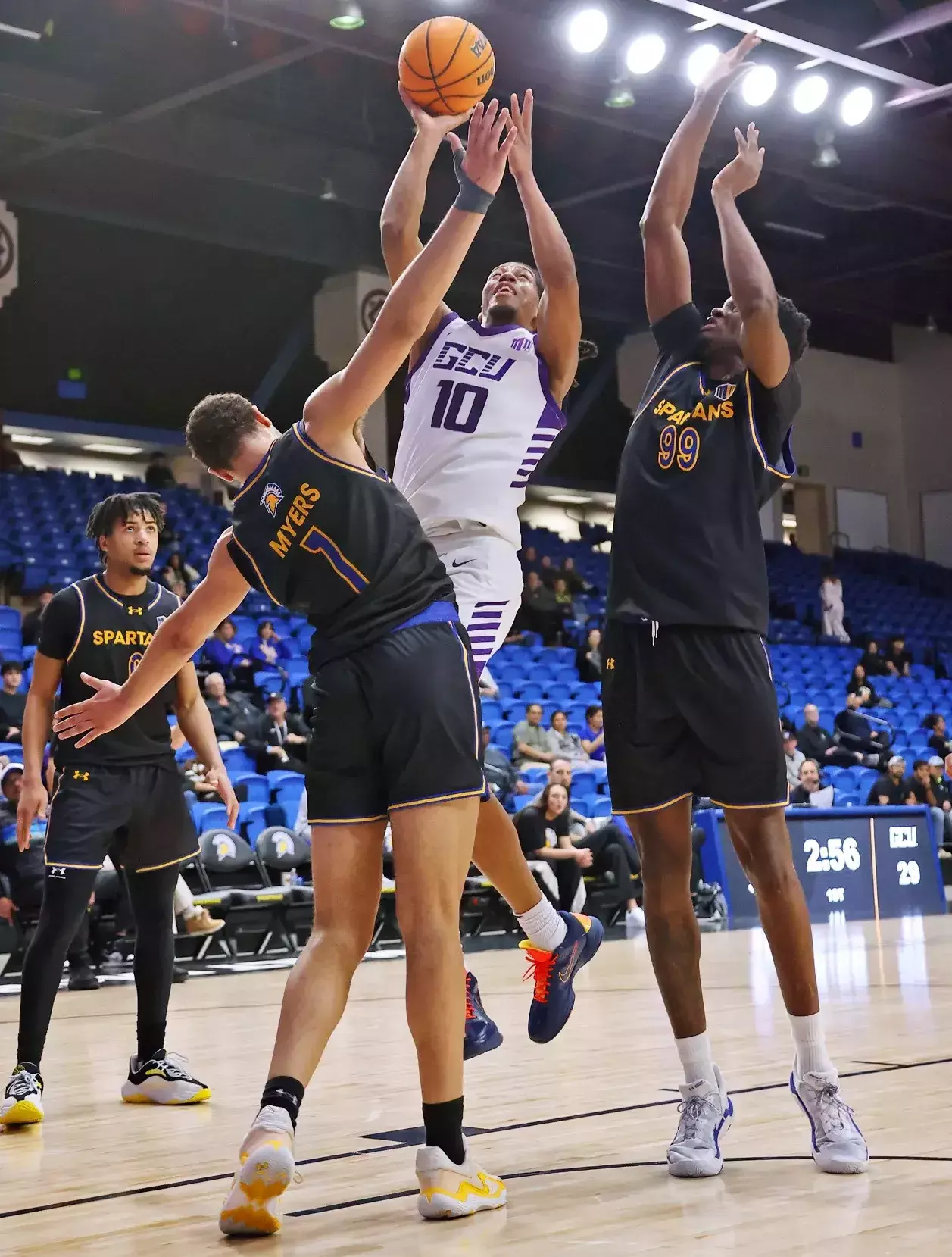 San Jose, CA  Feb.14,  2026:  Then Lopes top San Jose State 79-94 at Provident Credit Union Event Center in San Jose, CA.   David Kadlubowski/GCU  