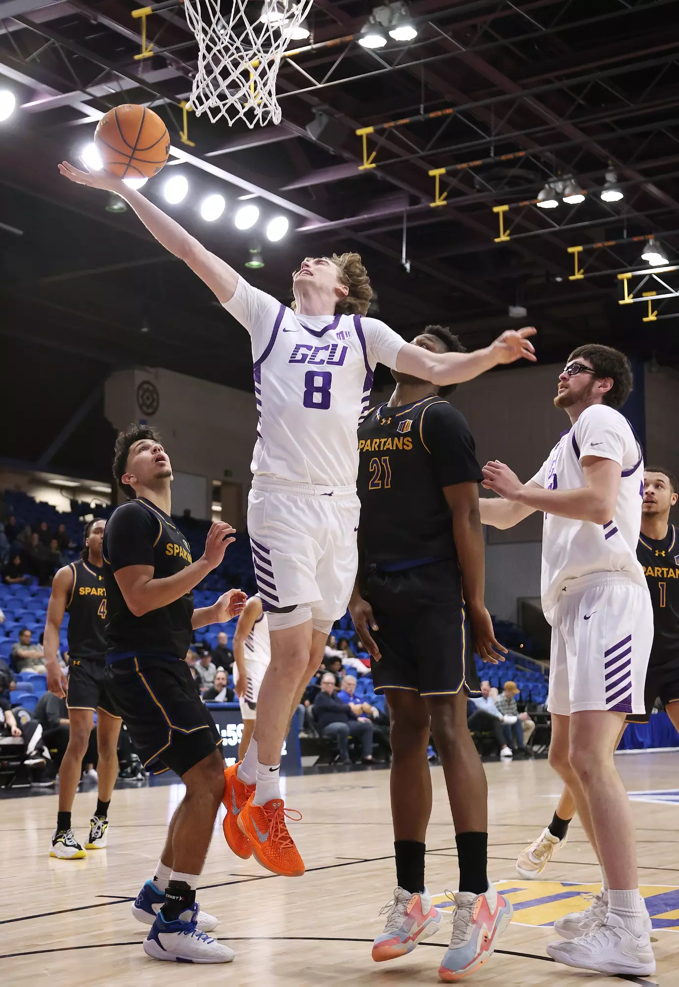 San Jose, CA  Feb.14,  2026:  Then Lopes top San Jose State 79-94 at Provident Credit Union Event Center in San Jose, CA.   David Kadlubowski/GCU  