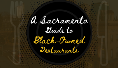 Local Black-owned restaurants offer spaces for connection and conversation throughout Sacramento. These businesses remain cornerstones of their neighborhoods during Black History Month. (Graphic made in Canva by Giancarlo Diloy)