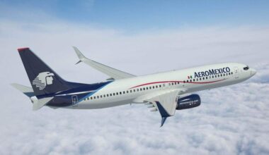An artist’s rendering depicts an Aeromexico Boeing 737-800 jet like those the airline flies on its routes to and from Fresno Yosemite International Airport.