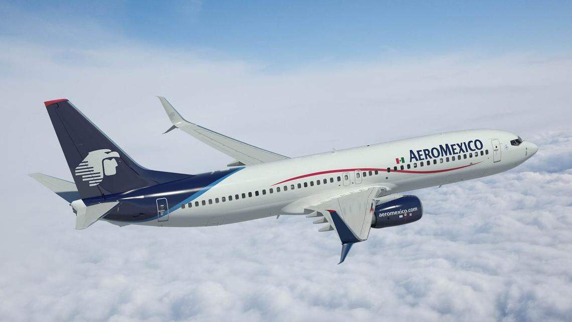 An artist’s rendering depicts an Aeromexico Boeing 737-800 jet like those the airline flies on its routes to and from Fresno Yosemite International Airport.