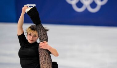 Alysa Liu, a U.S. figure skater, skates during a training session ahead of the 2026 Milan Cortina Winter Olympics at the Milan Ice Skating Arena in Milan, Italy, on Wednesday, Feb. 4, 2026. (Vincent Alban/The New York Times)