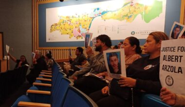 Community demands justice for Albert Arzola.