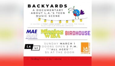 Backyard Teen Music Doc Gets First Look in Pasadena – Pasadena Weekendr