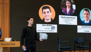 Alex Belkin speaking at event