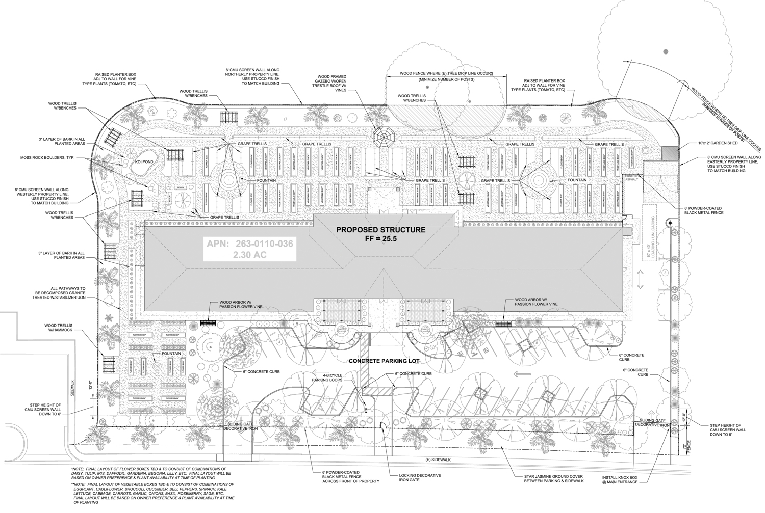 Catalonia Palms Assisted Living Facility site plan, illustration by D & Z Structural Engineering