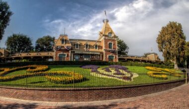 Turnstiles at the entrance of Disneyland Park