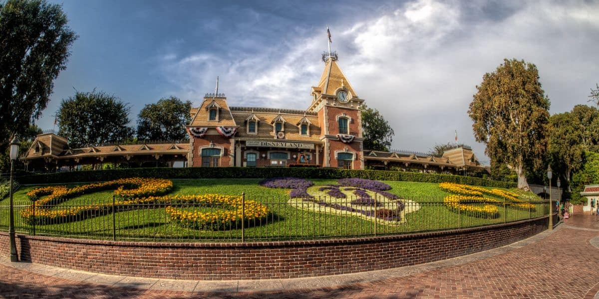 Turnstiles at the entrance of Disneyland Park