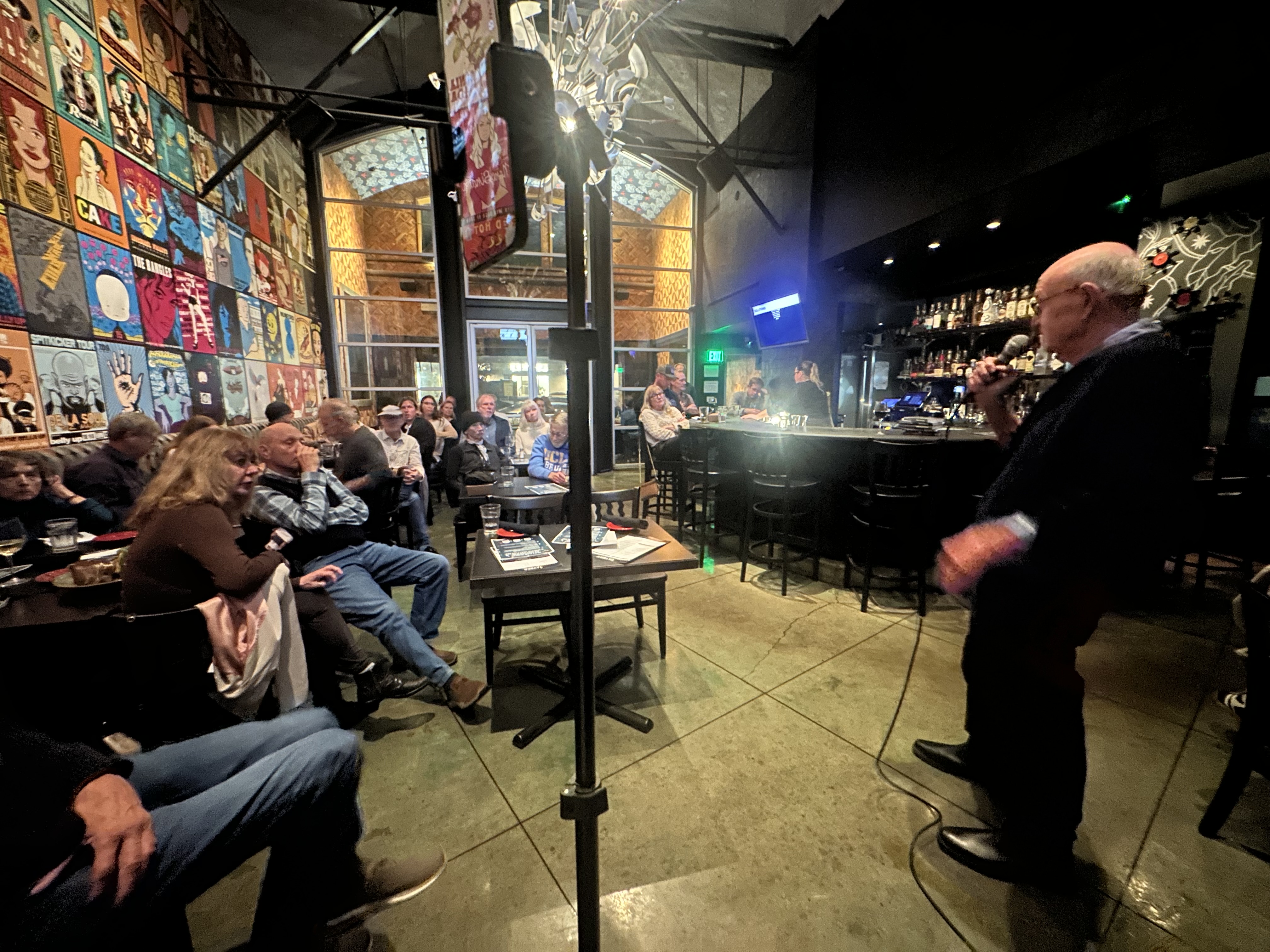 Steve Chapple leads conversation on climate and politics. (Stephanie Keane)