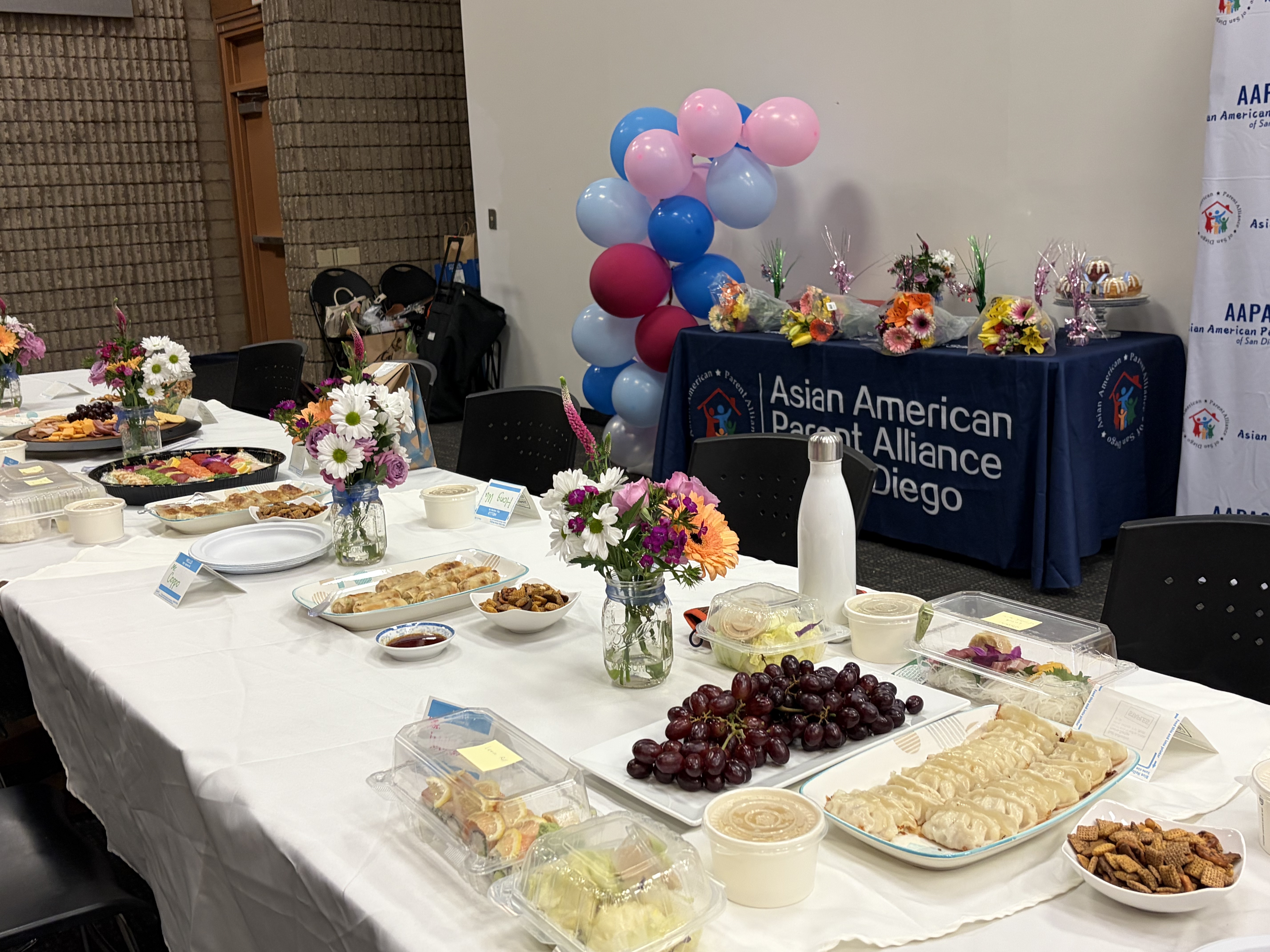 A view of the ceremony setup on campus. (Courtesy of...