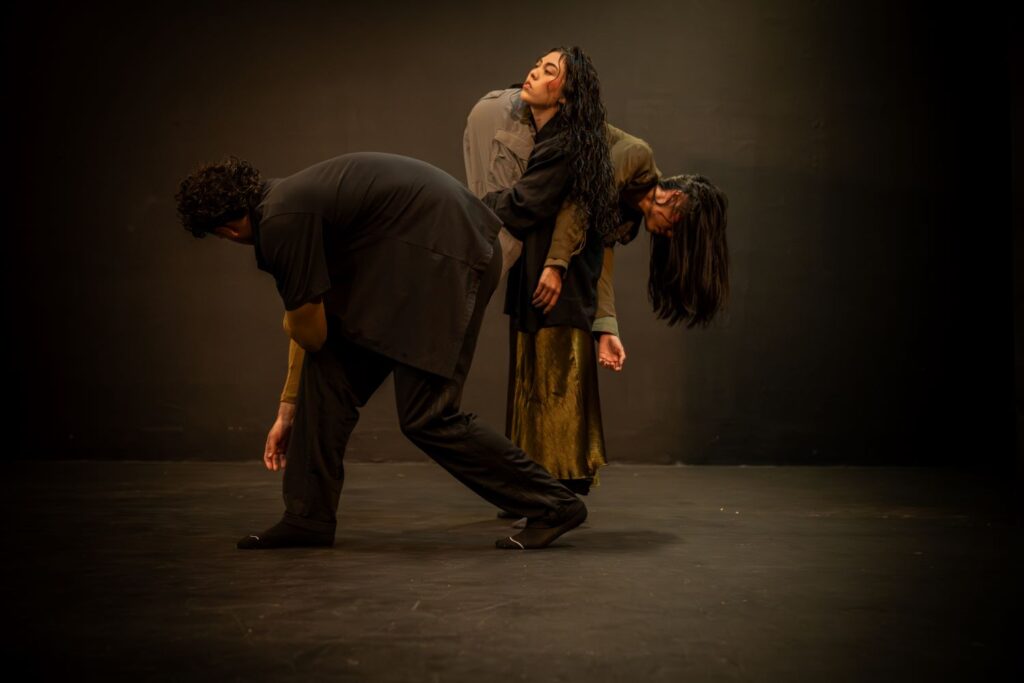 Dance at the Odyssey - Maya Peterson, Tyler Law, and Simon Chernow in "Default:Joy" by Marianna Varviani - Photo by Preston Project.