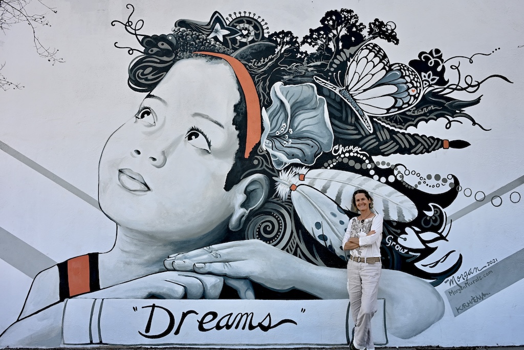 Morgan's mural in downtown Los Gatos