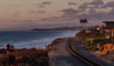 View of the train tracks in Del Mar on Sept.19, 2022.