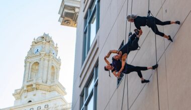 The vertical dancers who performed with Pink and at Yosemite