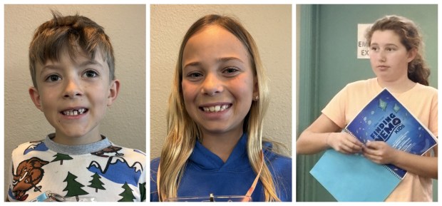 The lead actors for "Finding Nemo Kids" are (from left) Pablo Ornelas as Nemo, Poppy Card as Dory and Zevin Einhorn as Marlin. (ActLiveNow, Coco Sein) 