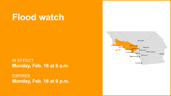 Flood watch in place for 5 Freeway north of LA for Monday caused by significant rainfall – Orange County Register