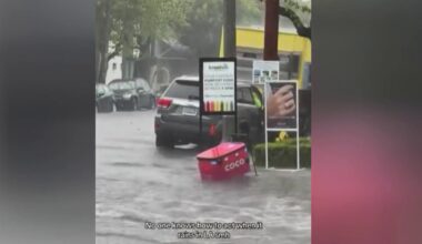 Food delivery robot struggles with flooded streets in West Hollywood – NBC Los Angeles