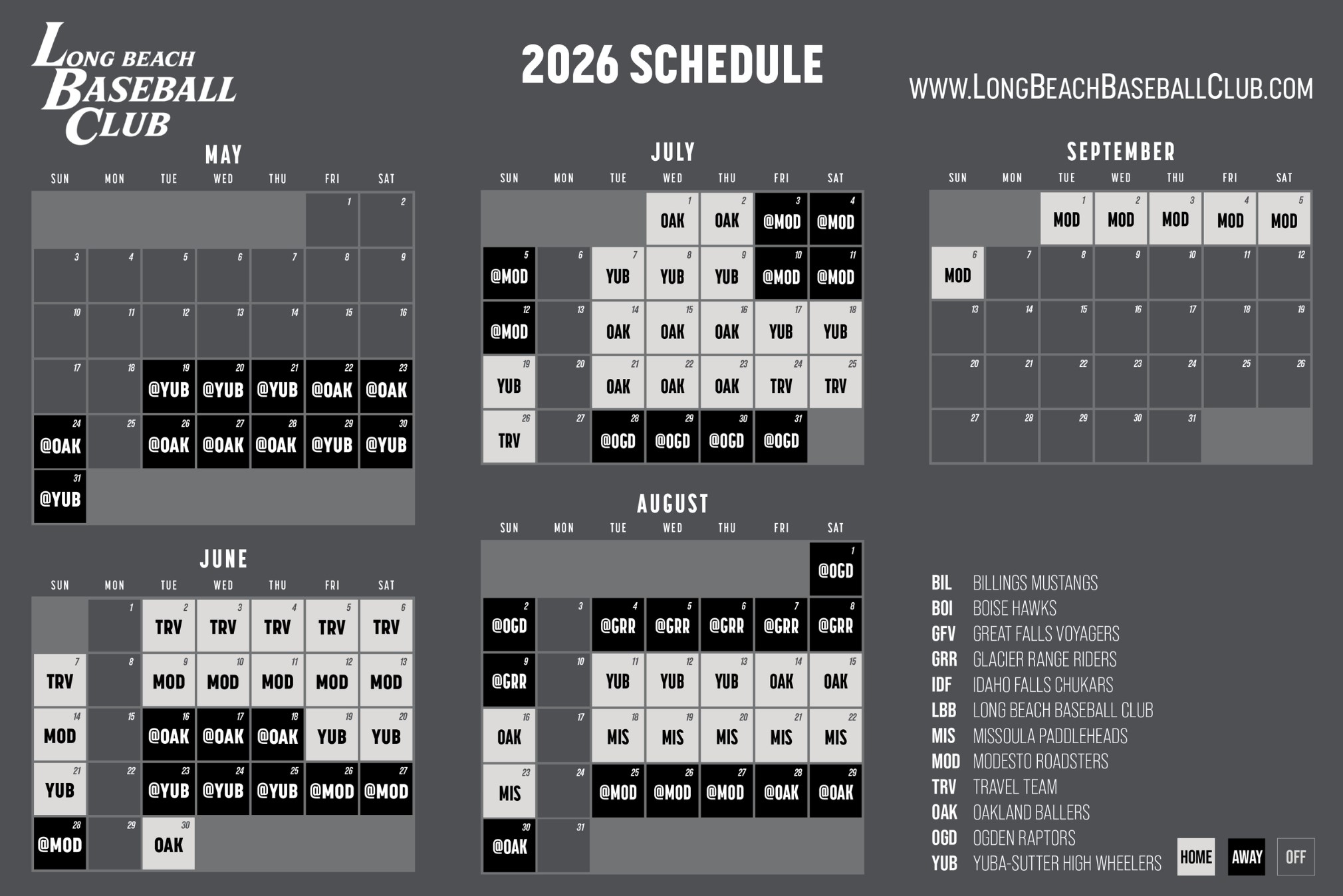 The Long Beach Baseball Club has announced its inaugural 2026...