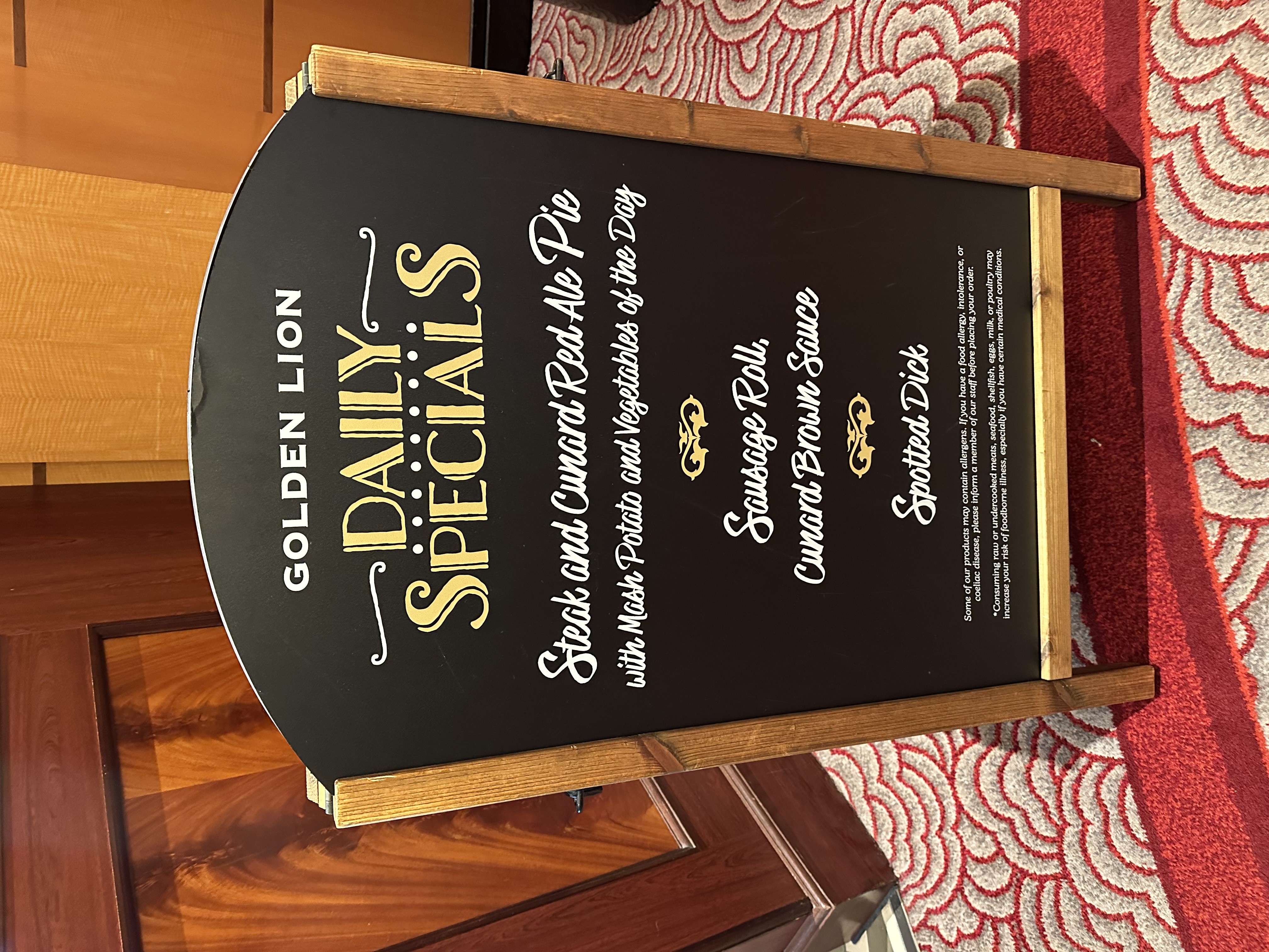 The pub on Queen Mary 2 favors a British palate....