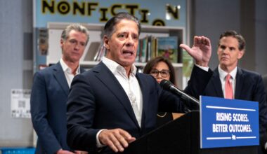 LAUSD Superintendent Alberto Carvalho speaks to the media during a signing of Bill AB1454 on Thursday, October 9, 2025. (Photo by David Crane/MediaNews Group/Los Angeles Daily News via Getty Images)