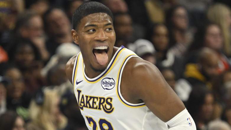 Rui Hachimura #28 of the Los Angeles Lakers