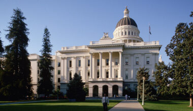 The California State Capitol building at Sacramento, built in 1860.