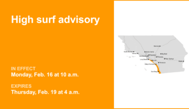 High surf advisory affecting Orange County Coast and San Diego County Coastal Areas from Monday to Thursday – Orange County Register