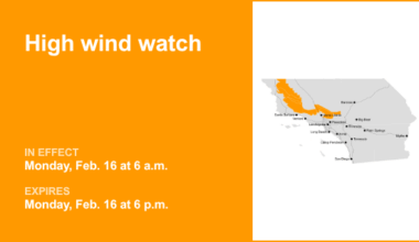 High wind watch issued for 5 Freeway north of LA for Monday – Orange County Register