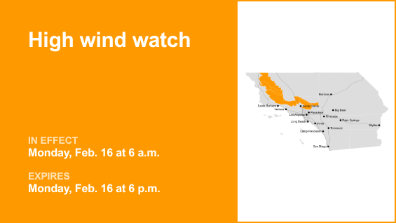 High wind watch issued for 5 Freeway north of LA for Monday – Orange County Register