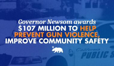 Governor Newsom awards $107 million to prevent gun violence and improve community safety across state