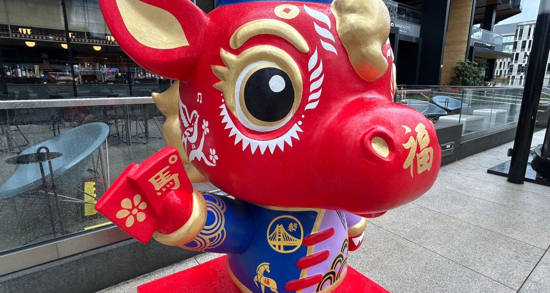 Pair of Giant Horse Statues Ring In the Lunar New Year ‘Year of the Horse’ In SF