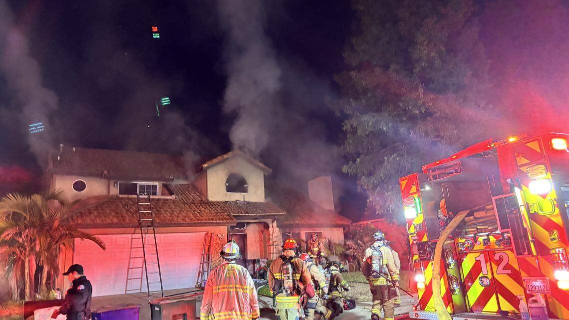 Fire crews responded to a two-story fire on Friday, Feb. 13, 2026.