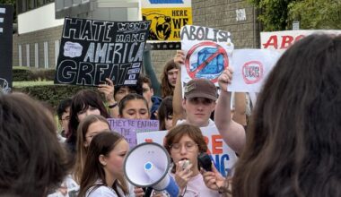 Los Al students march off campus to city hall in effort to get “ICE Out” of the area