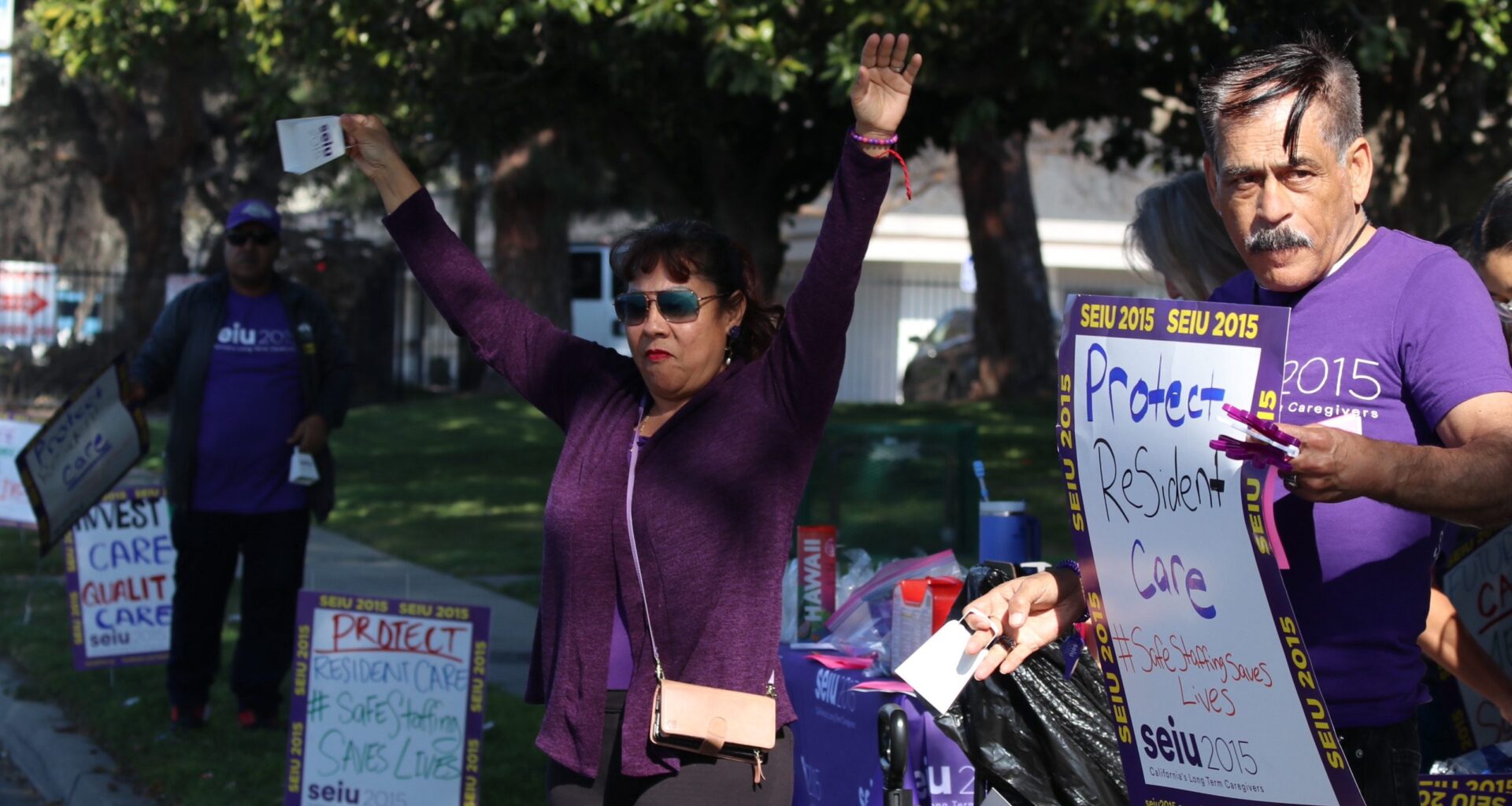 SEIU rallies outside Fresno nursing home as contract talks resolve