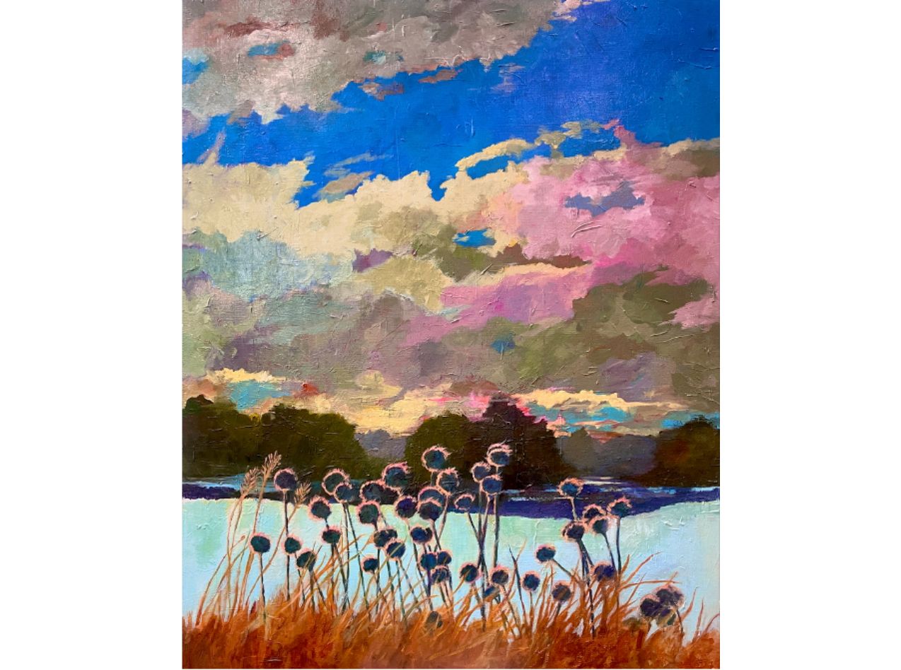 The Triton Museum of Art features the work of London-born mixed media artist Jacqueline Boberg through April 19.