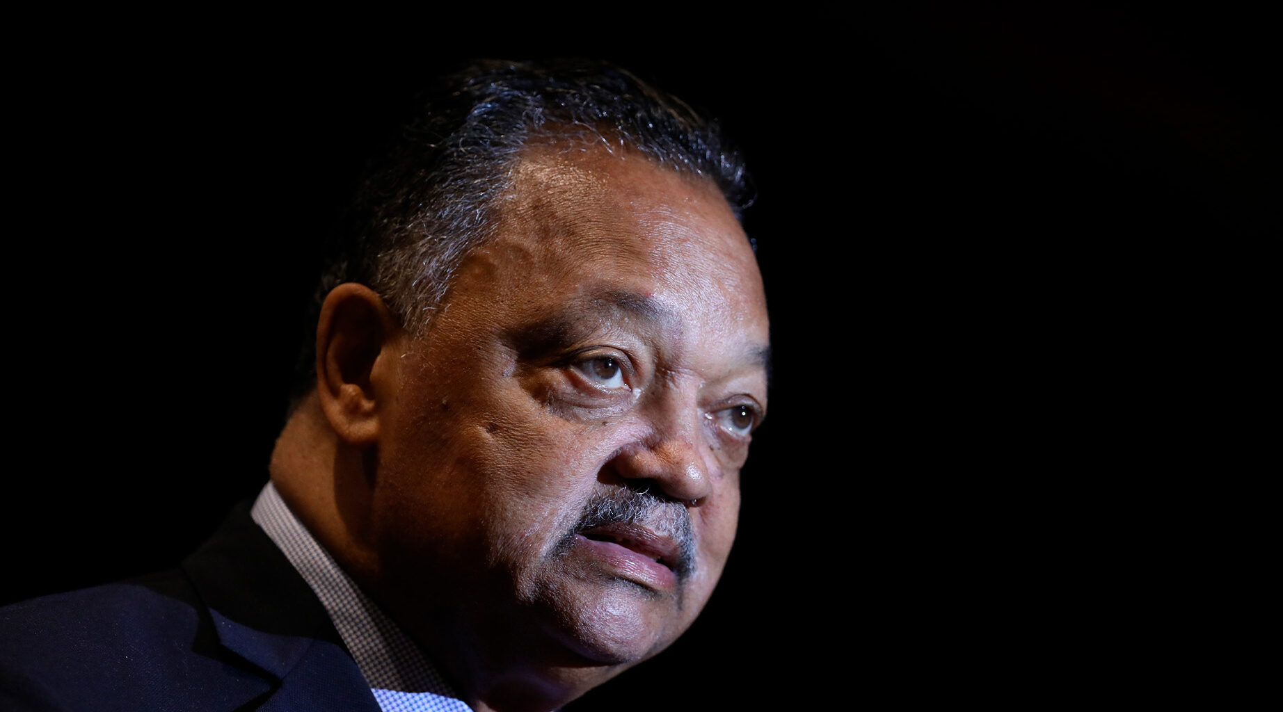 Rev. Jesse Jackson addresses the Rainbow PUSH Coalition Annual International Convention in Chicago, Tuesday, July 2, 2019. (AP Photo/Amr Alfiky)