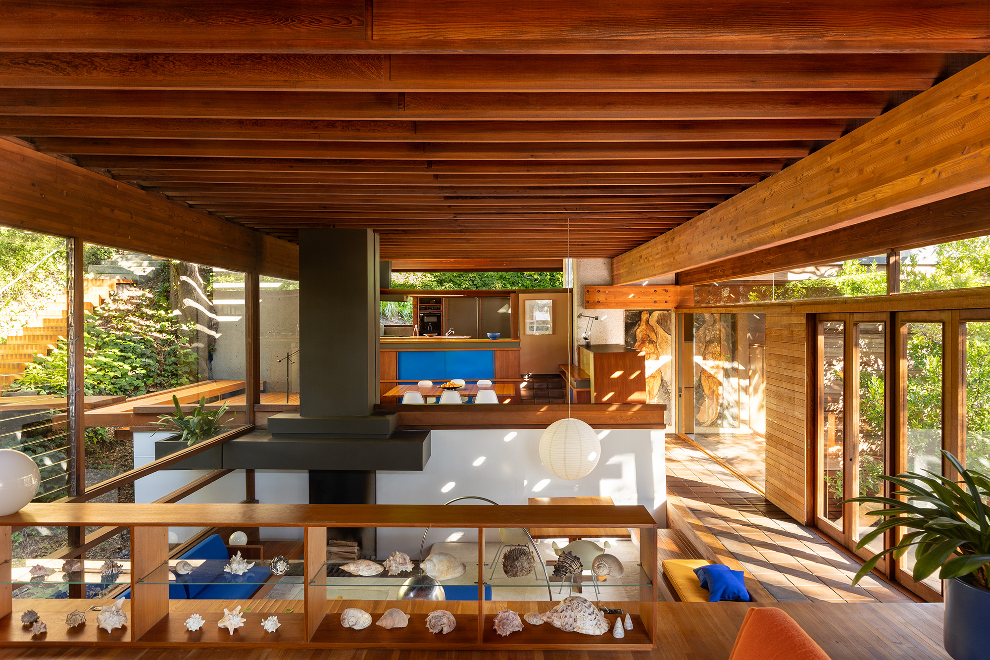 Looking across the living space to the kitchen