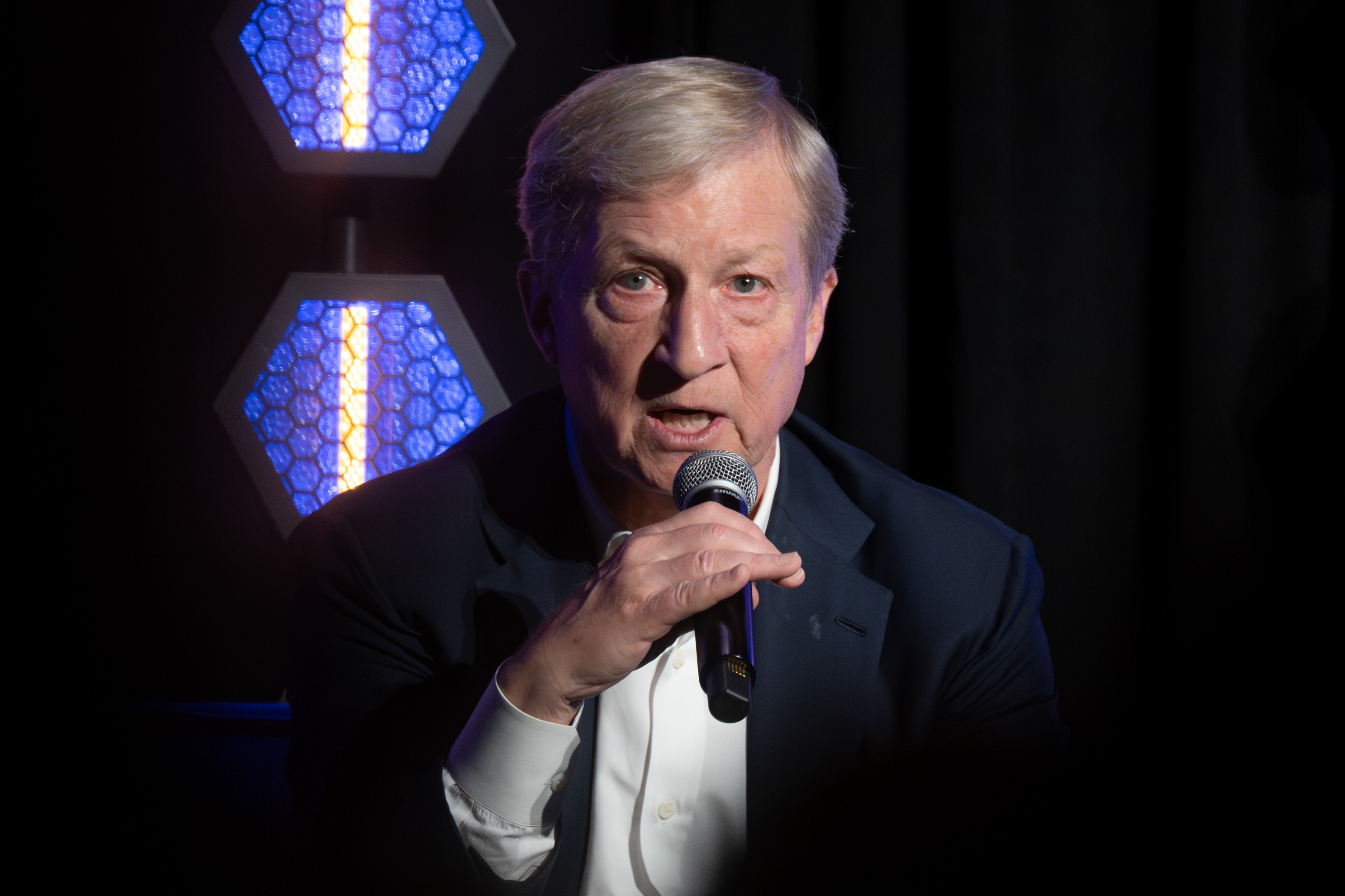 Tom Steyer, candidate for California governor, takes part in a...