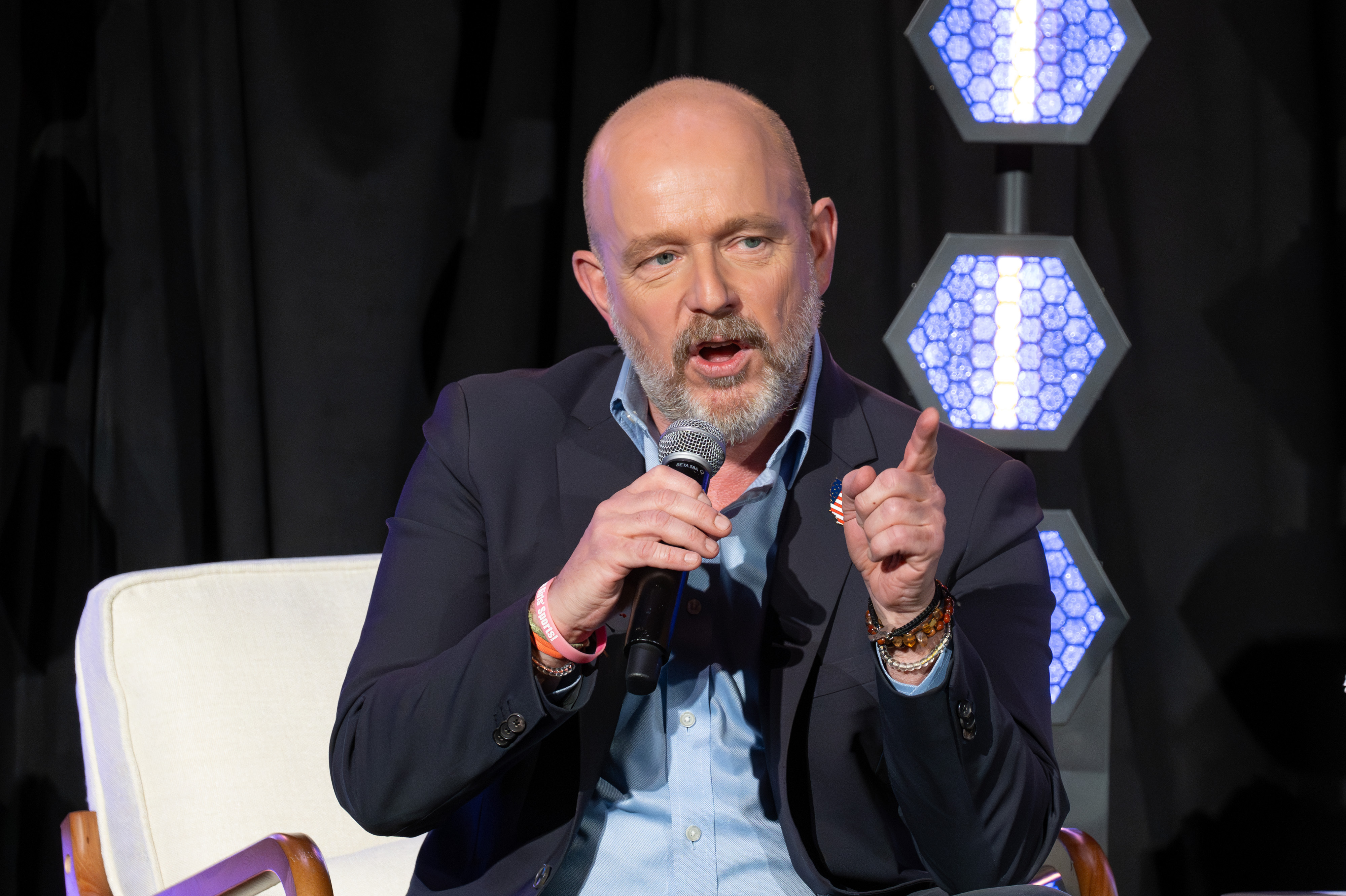 Steve Hilton, candidate for California governor takes part in a...